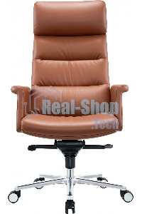 Кресло руководителя Cactus CS-LBR-CARACAS кожа крестов. алюминий