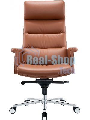 Кресло руководителя Cactus CS-LBR-CARACAS кожа крестов. алюминий