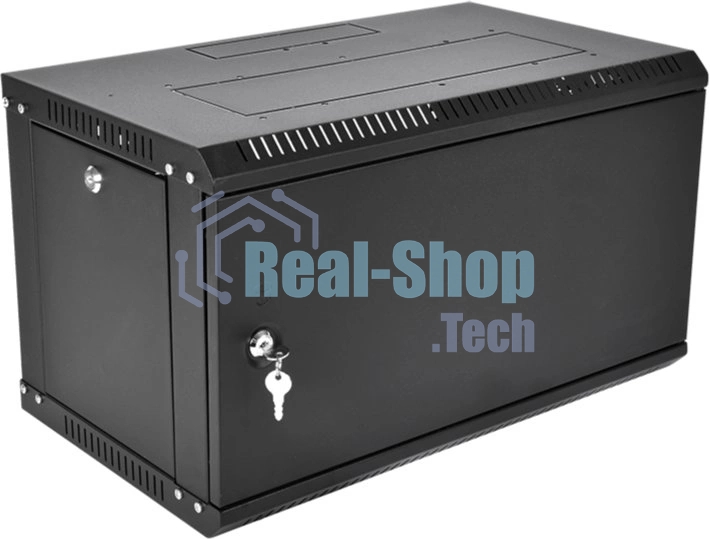 Шкаф телекоммуникационный настенный разборный ЦМО ЭКОНОМ 9U (600 x 650) дверь металл, черный (ШРН-Э-9.650.1-9005)