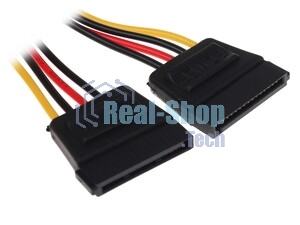 Кабель питания SATA Cablexpert CC-SATAM2F-01, 15pin (M)/2x15pin(F), на 2 SATA устр, 15 см