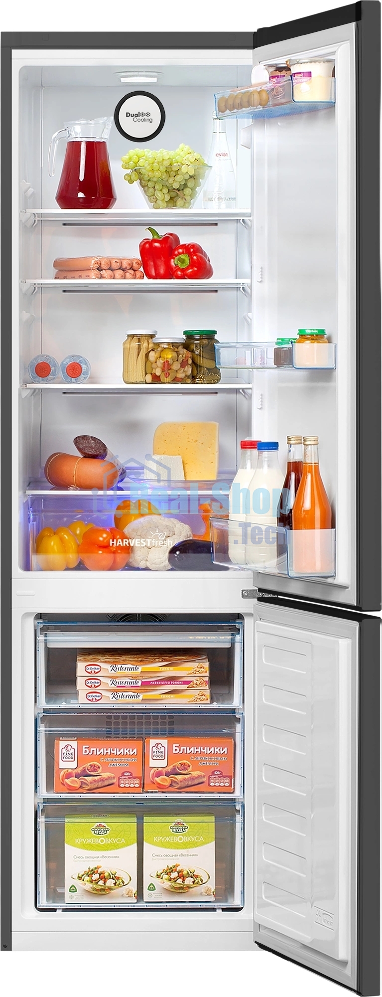 Холодильник Beko B3R0CNK312HG серый двухкамерный 200/76л морозилка снизу, No Frost