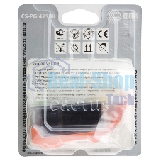 Картридж струйный Cactus CS-PGI425BK черный (16 мл) для Canon Pixma iP4840/MG5140/5240/6140/8140/MX884