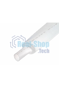 Термоусаживаемая трубка Rexant 30,0/15,0 мм, белая, упаковка 10 шт. по 1 м