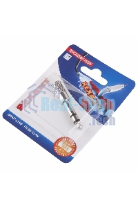 Переходник аудио Rexant (штекер 6,3 мм стерео - гнездо 3,5мм стерео), металл