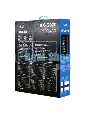 Мышь проводная SVEN RX-G970 черный, 4000 dpi, USB, кнопки - 7