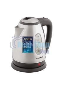 Чайник электрический Scarlett SC-EK21S88 1.8л. 2200Вт черный/серебристый (корпус: нержавеющая сталь)