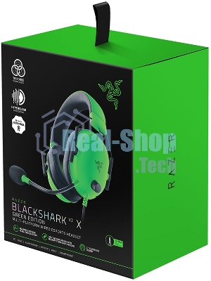 Гарнитура Razer Blackshark V2 X зеленый, проводная, 3.5 мм