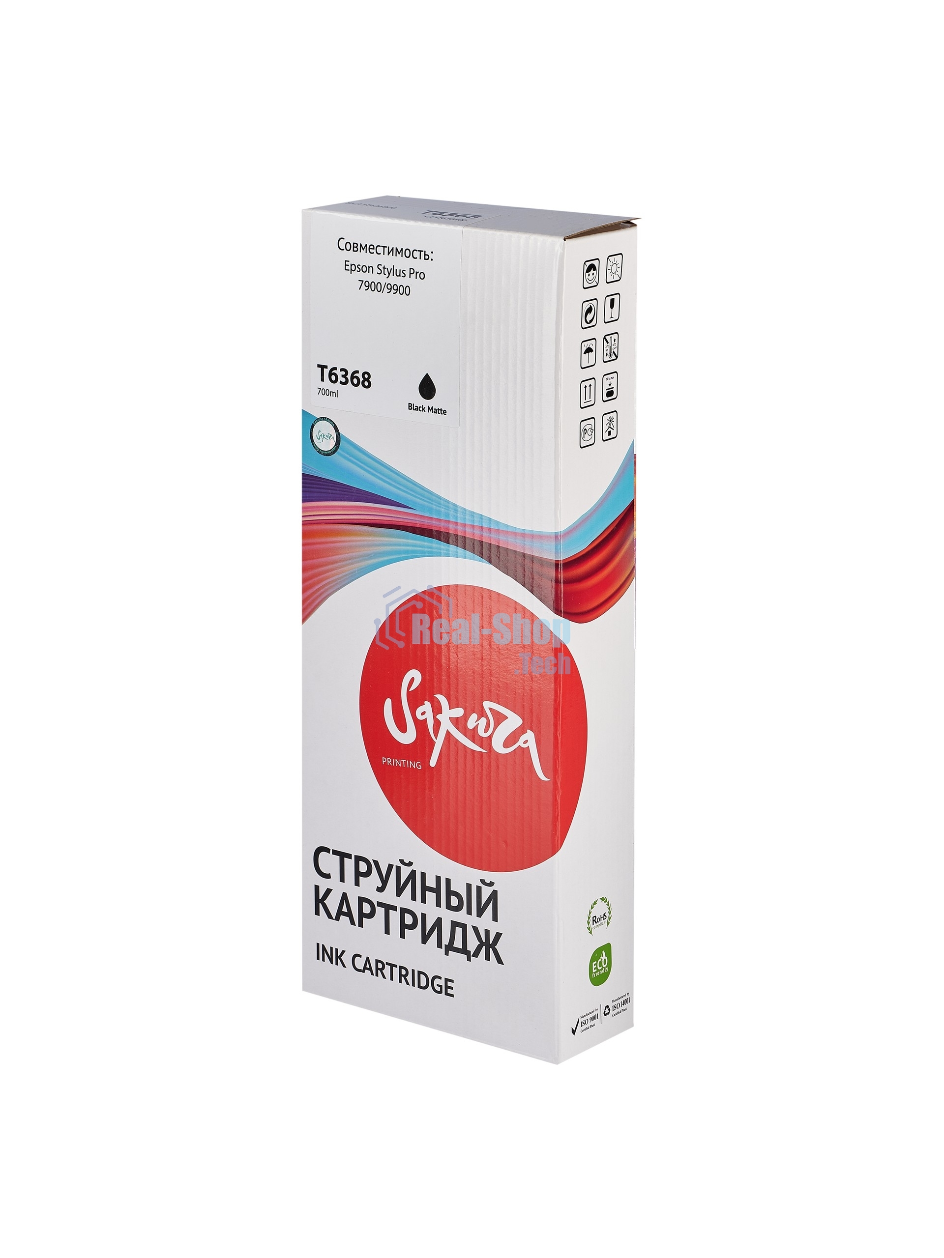 Картридж струйный Sakura C13T636800 (T6368 Matte Black) для Epson, черный матовый, 700 мл.