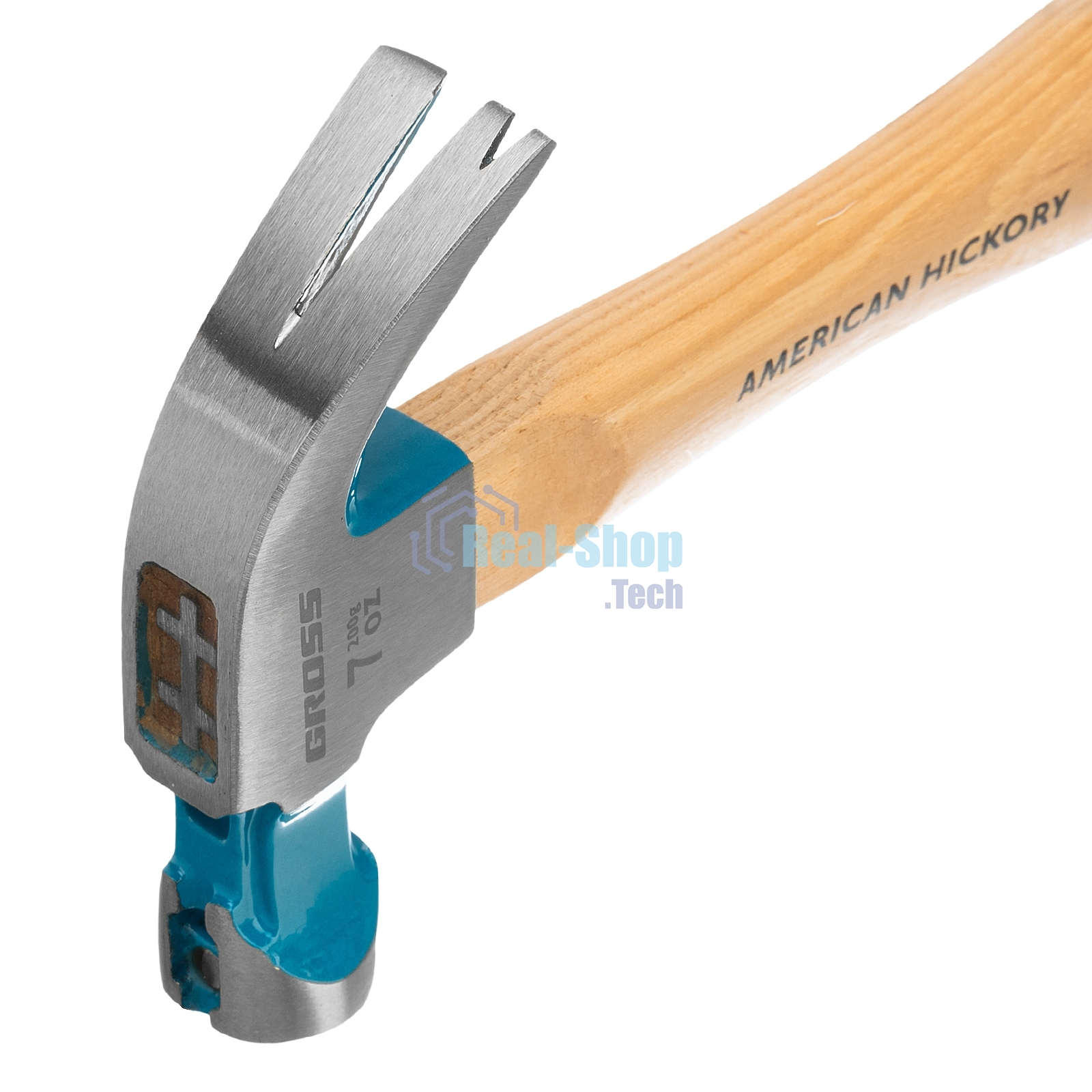 Молоток-гвоздодер Gross AMERICAN HICKORY 10414 200 г, угол 45 магнит обрезиненная рукоятка