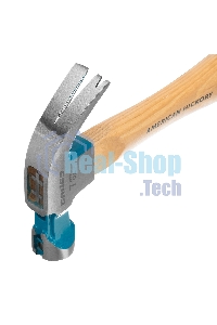 Молоток-гвоздодер Gross AMERICAN HICKORY 10414 200 г, угол 45 магнит обрезиненная рукоятка