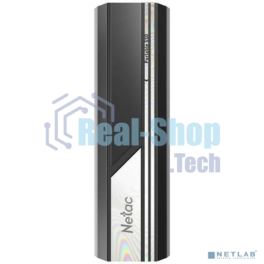 Внешний SSD Netac ZX10, 500 Gb, USB 3.2 Gen 2 Type-C, R/W 1050/1050, черный