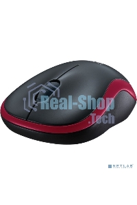 Мышь беспроводная Logitech M185, красный, 1000 dpi, радиоканал, USB, кнопки - 3