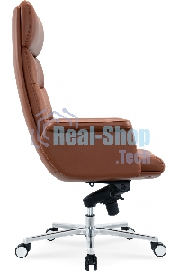 Кресло руководителя Cactus CS-LBR-CARACAS кожа крестов. алюминий