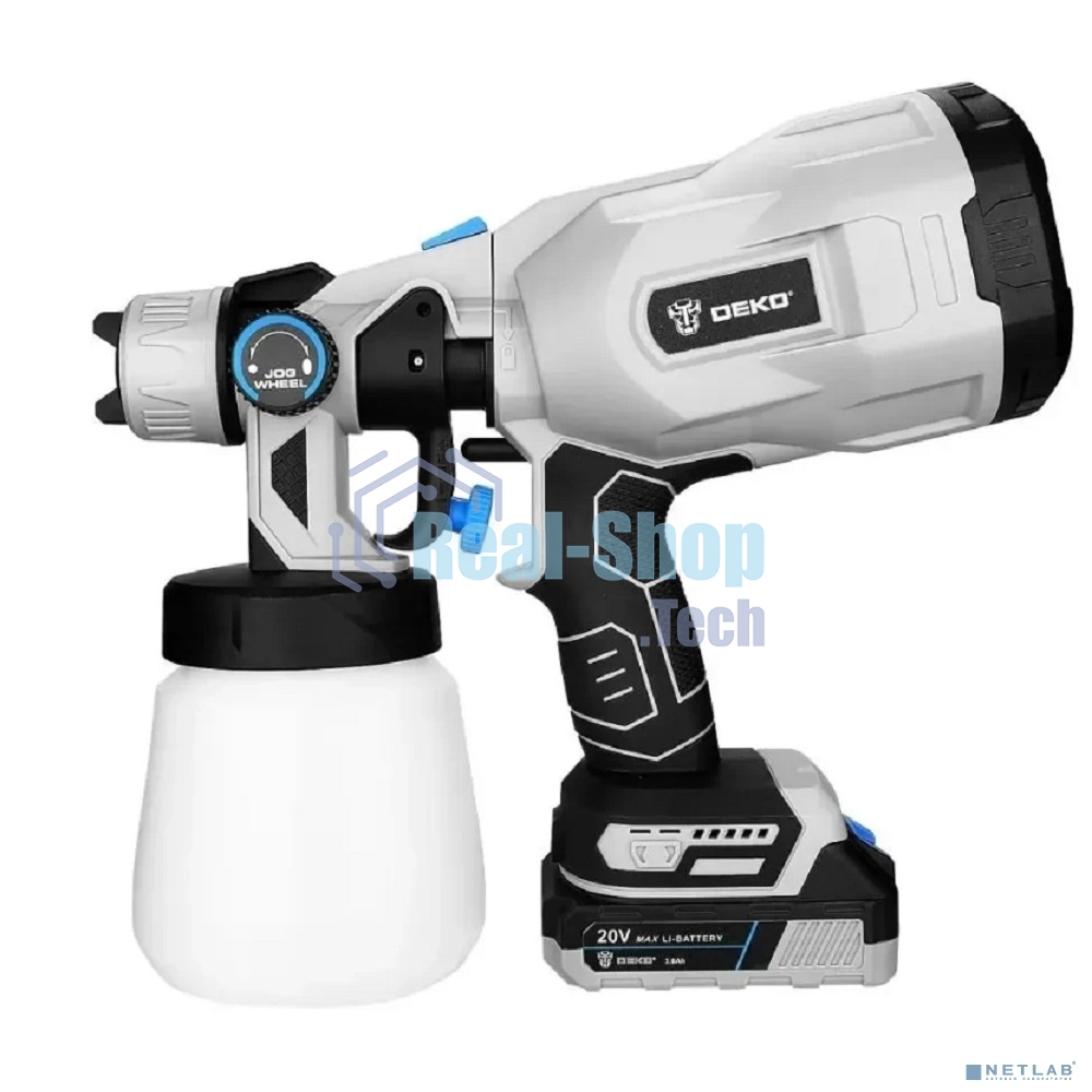 Краскопульт электрический аккумуляторный DEKO SG20DK Max, 20В, 800 мл, 1x3.0А·ч 083-1135