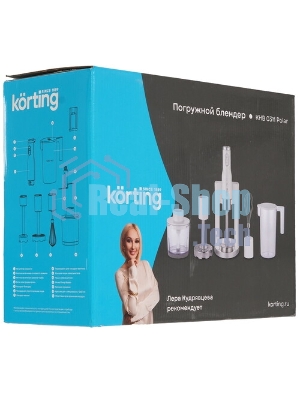 Погружной блендер Korting KHB 0313 W, беспроводной, мощность 150 Вт, кнопочное управление, 3 насадки (блендер, измельчитель, миксер), 5 скоростей, объем чаши 500 мл, защита двигателя от перегрева/перегрузки, цвет белый