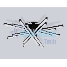 Потолочный светодиодный светильник Ambrella light FL6276 BK 119W черный 3000K-6400K+RGB 800*800*165 (ПДУ ИК)