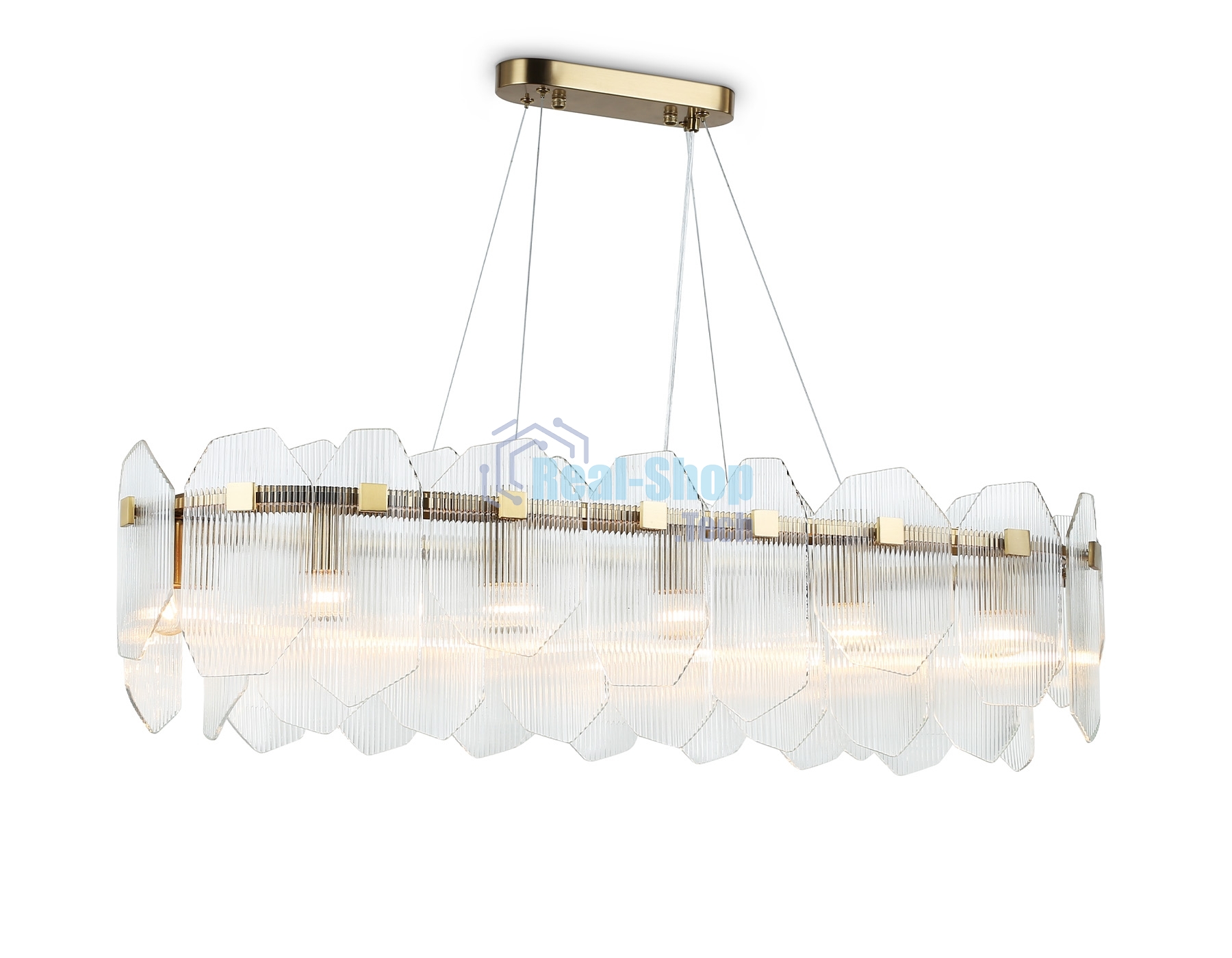Светильник Ambrella light LH31255/12 BS/CL латунь/прозрачный E14*12 max 40W 1000*340*270