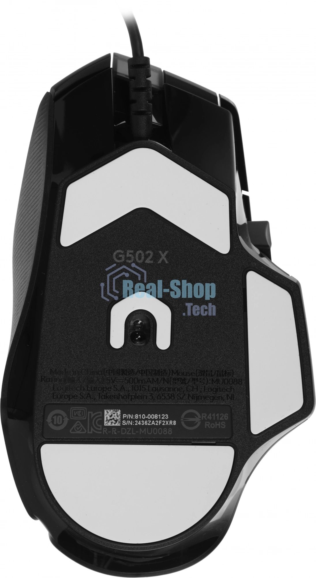 Мышь проводная Logitech G502 X черный, 25600 dpi, USB, кнопки - 13