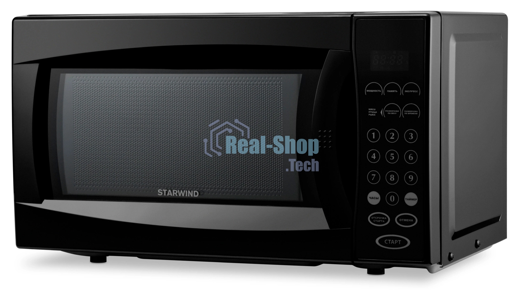 Микроволновая печь Starwind SMW4420 черный, 20 л, 700 Вт, переключатели - кнопки