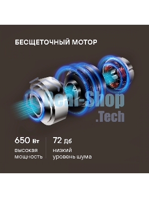 Пылесос вертикальный Rondell RDE-2070 серебристый/серый, питание от аккумулятора, 400 Вт, уборка сухая, пылесборник 0.45 л