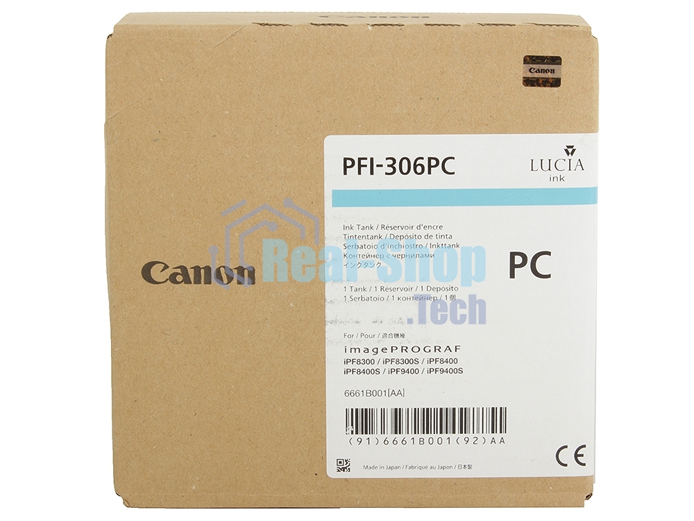 Картридж струйный Canon PFI-306 PC фото голубой для iPF8300S/8400/9400S/9400 (6661B001)