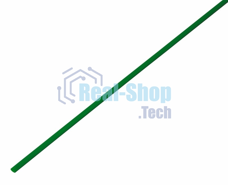 Термоусаживаемая трубка Rexant 1,0/0,5 мм, зеленая, упаковка 50 шт. по 1 м