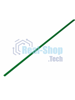 Термоусаживаемая трубка Rexant 1,0/0,5 мм, зеленая, упаковка 50 шт. по 1 м