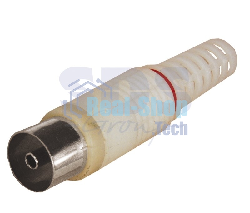 Разъем гнездо TV без пайки белый PROCONNECT