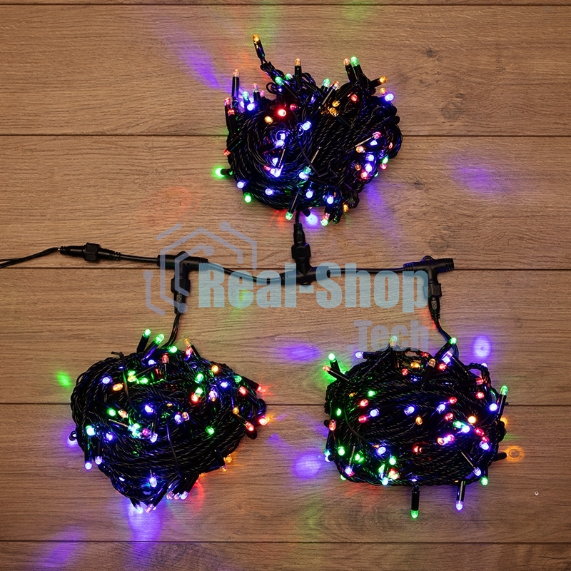 Гирлянда Neon-night LED ClipLight 24V, 3 нити по 20 м, свечение с динамикой, цвет диодов мульти