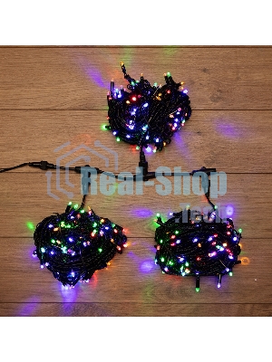 Гирлянда Neon-night LED ClipLight 24V, 3 нити по 20 м, свечение с динамикой, цвет диодов мульти