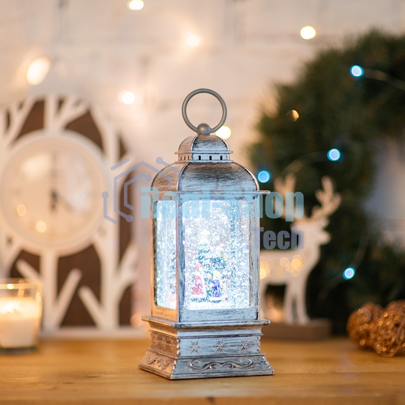 Декоративный фонарь Neon-night с эффектом снегопада и подсветкой 