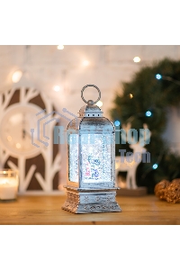 Декоративный фонарь Neon-night с эффектом снегопада и подсветкой 