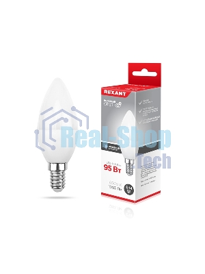 Лампа светодиодная Rexant Свеча (CN) 11,5 Вт E14 1093 Лм 6500 K холодный свет