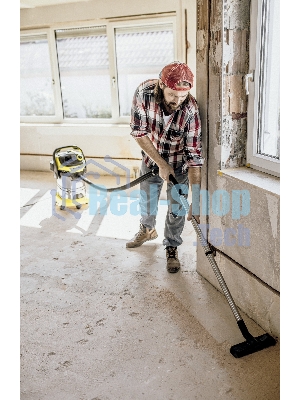 Строительный пылесос Karcher WD 6 P S V-30/6/22/T желтый, 1300 Вт, уборка сухая/сбор воды, пылесборник мешок/контейнер, 30 л