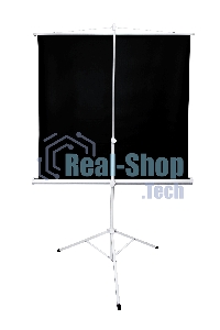 Экран 150x150 см TriScreen 1:1 напольный рулонный белый84' Matt White (MW), черный корпус