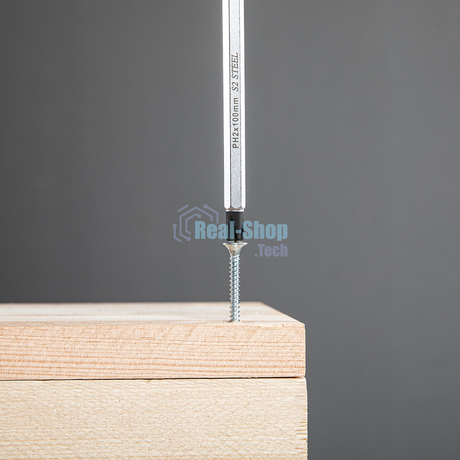 Отвертка Gross PH2 x 100 мм, S2, трехкомпонентная ручка