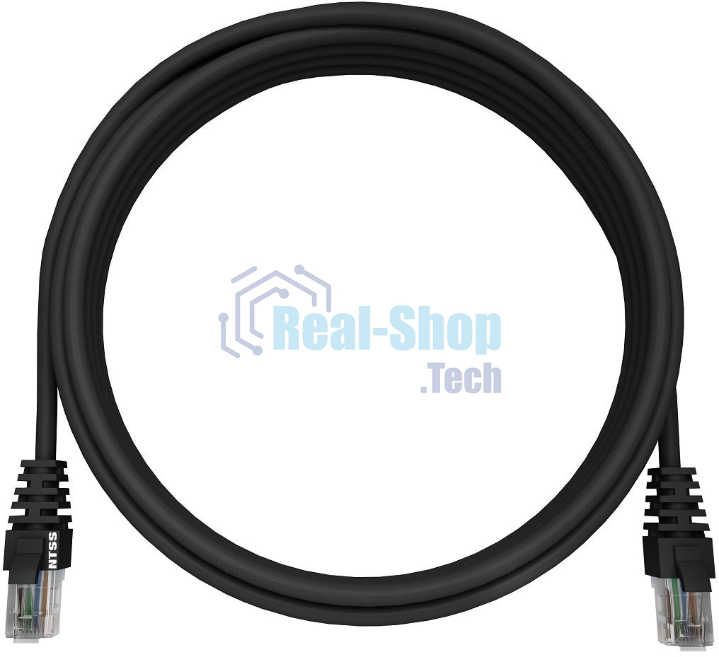 Патч-корд NTSS NTSS-PC-UTP-RJ45-5e-20.0-LSZH-BL NTSS-PC-UTP-RJ45-5E-20.0-LSZH UTP RJ-45 вил.-вилка RJ-45 cat.5e 20м черный LSZH (уп.:1шт) 26AWG