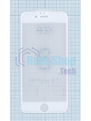 Защитное стекло 4D для Apple iPhone 6/6S белый