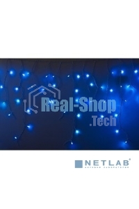 Гирлянда Neon-night Айсикл (бахрома) светодиодный, 4,8 х 0,6 м, белый провод, 230 В, диоды синие, 152 LED