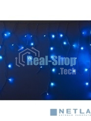 Гирлянда Neon-night Айсикл (бахрома) светодиодный, 4,8 х 0,6 м, белый провод, 230 В, диоды синие, 152 LED