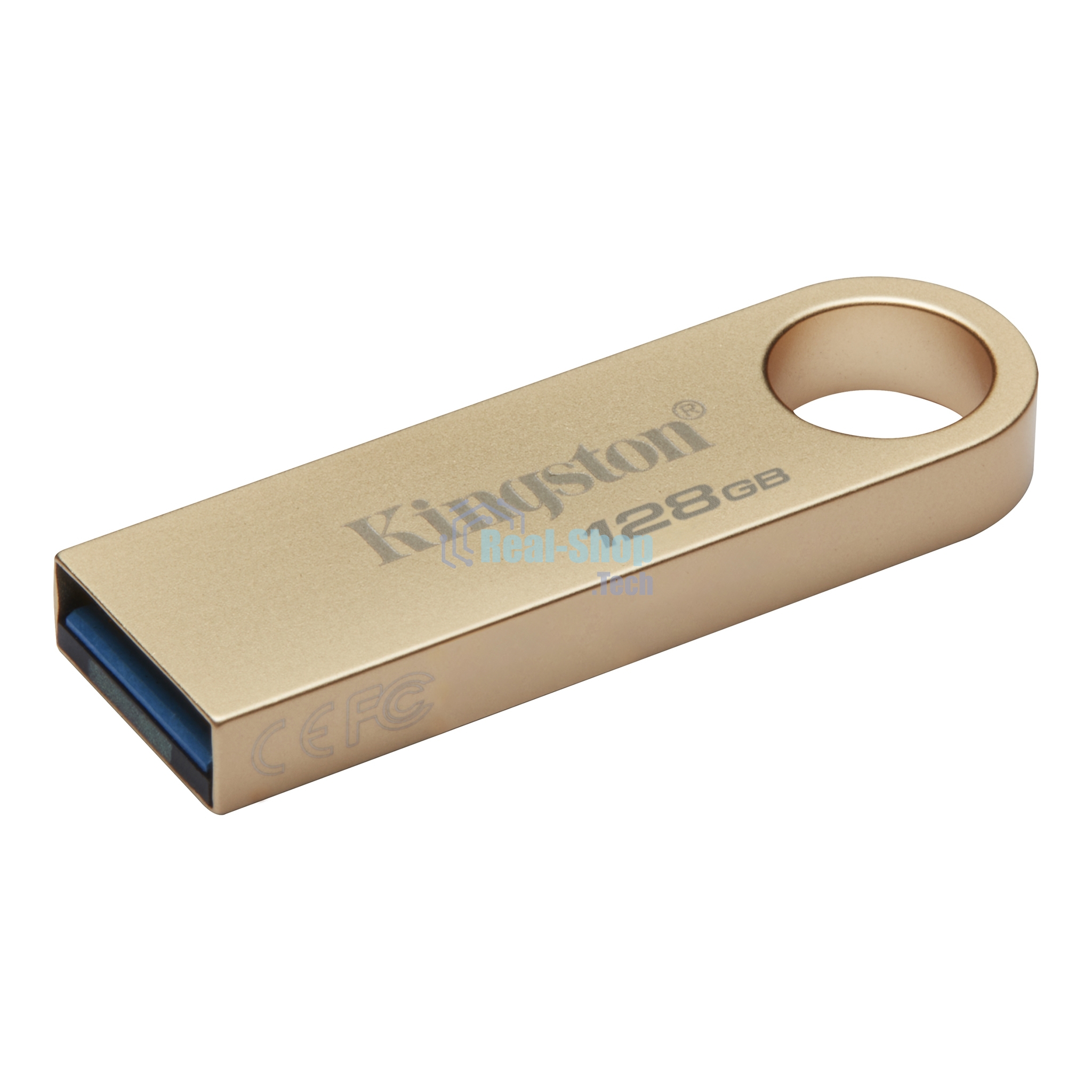 Флешка USB Kingston DataTraveler SE9 G3 (DTSE9G3/128 Gb), 128Gb, USB 3.2 Gen 1, R/W 220/100, золотистый