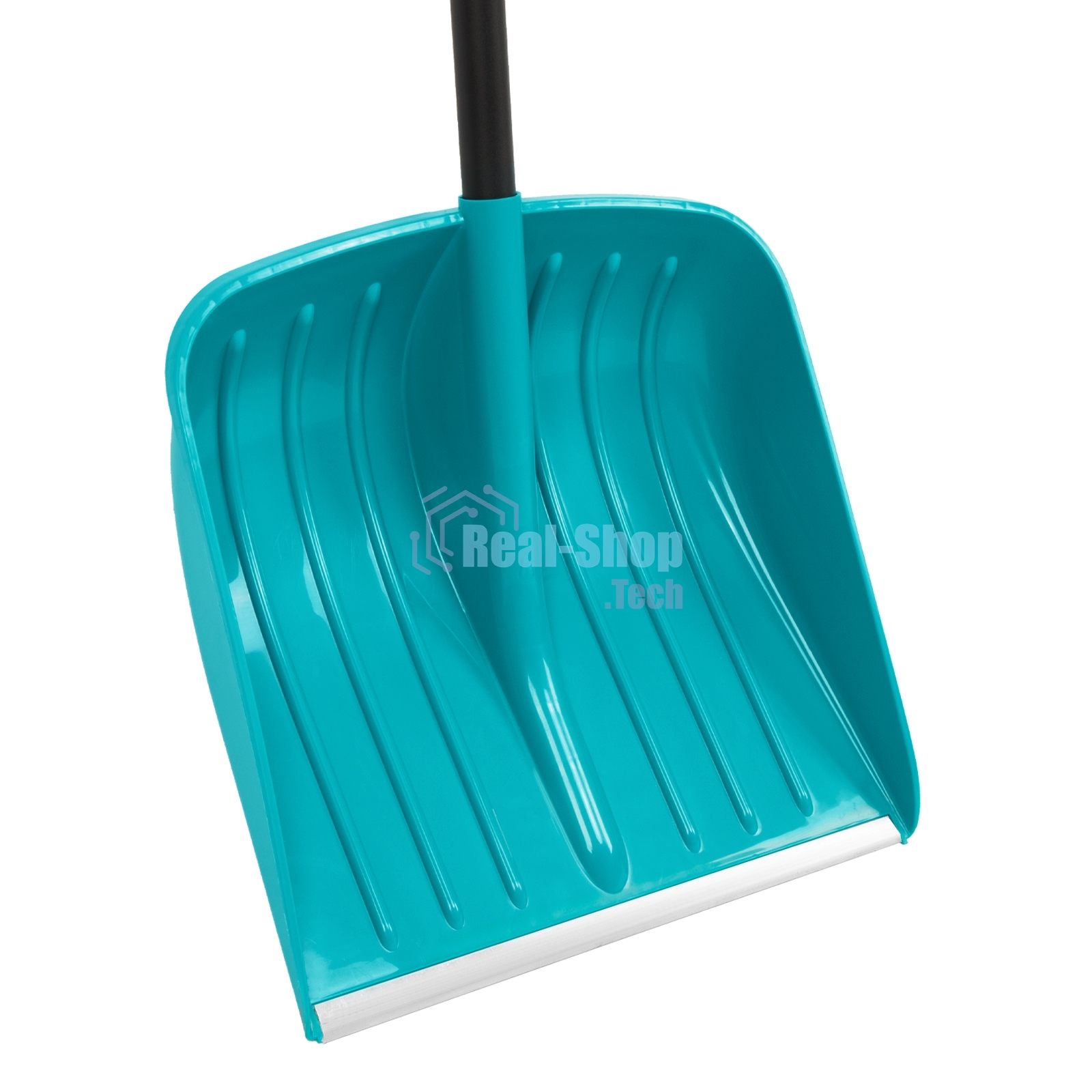 Лопата для уборки снега, полипропилен, 450х450х1355 мм, алюминиевый черенок, LUXE Palisad