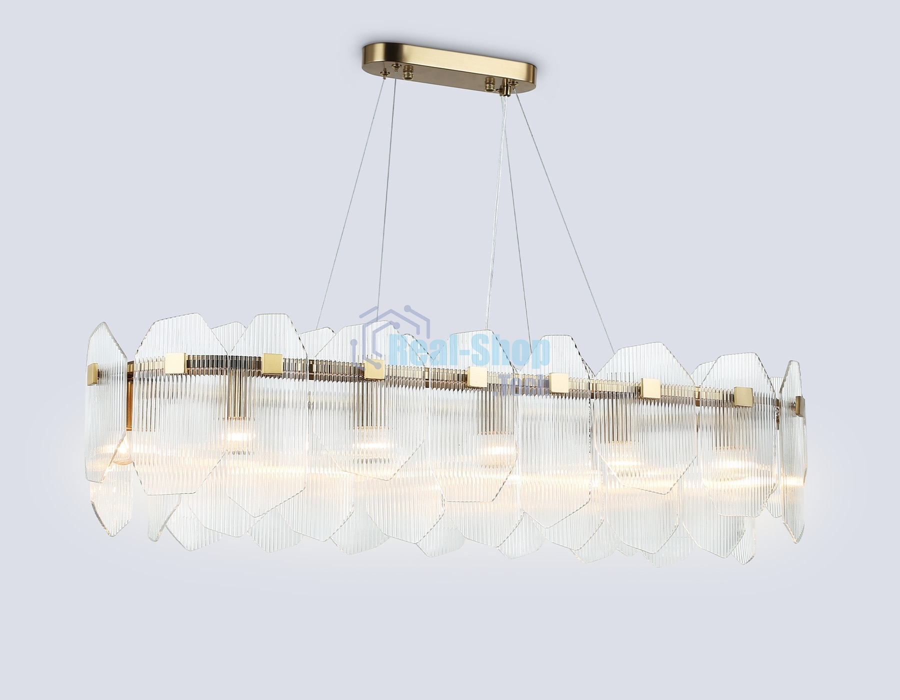 Светильник Ambrella light LH31255/12 BS/CL латунь/прозрачный E14*12 max 40W 1000*340*270