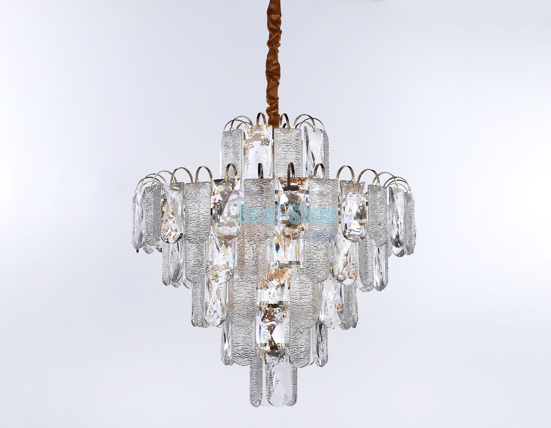 Светильник Ambrella light TR5233/12 SGD/CL/FR золото/прозрачный/белый матовый E27*12 max 40W D600*610