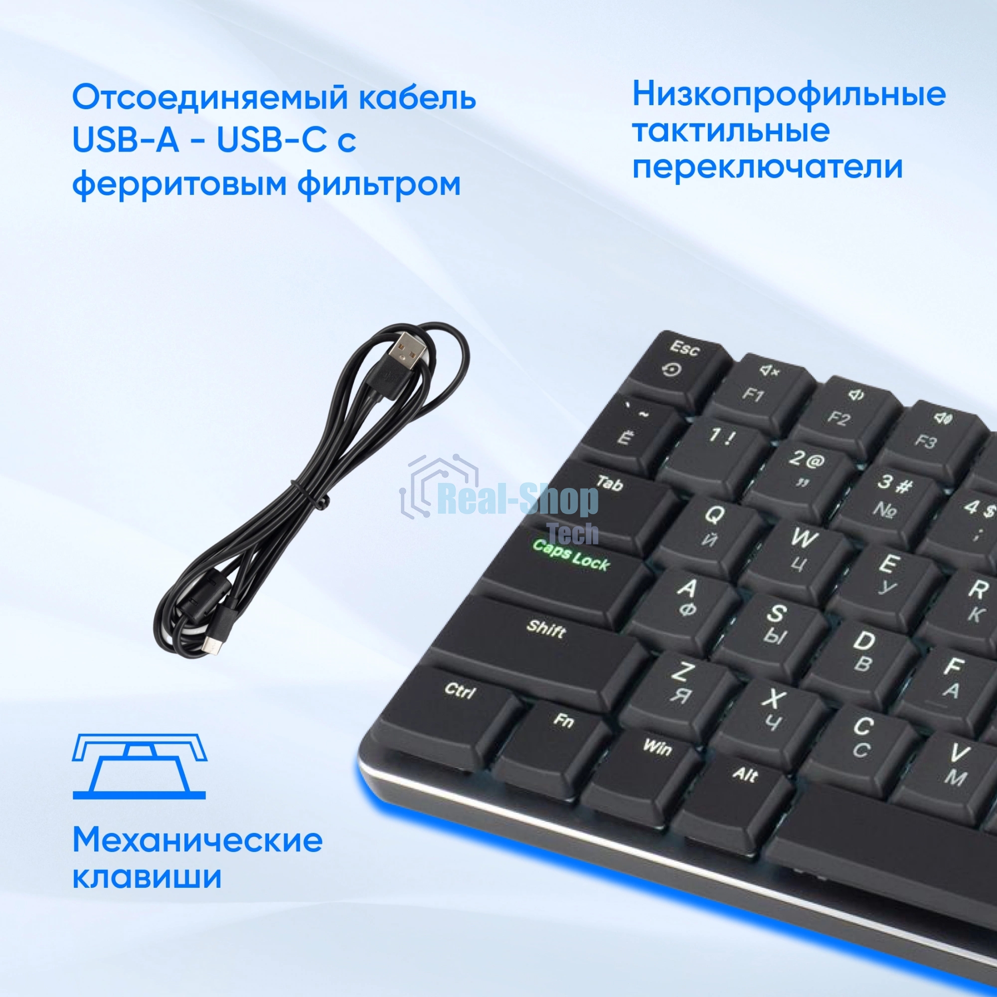 Клавиатура Oklick K953X проводная, USB Type-A, чёрный