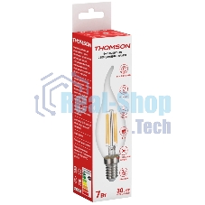 Лампа светодиодная Hiper THOMSON LED FILAMENT TAIL CANDLE 7W 730Lm E14 4500K TH-B2076