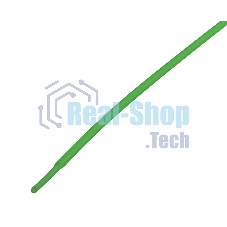 Термоусаживаемая трубка Rexant 1,0/0,5 мм, зеленая, упаковка 50 шт. по 1 м