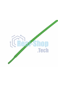 Термоусаживаемая трубка Rexant 1,0/0,5 мм, зеленая, упаковка 50 шт. по 1 м