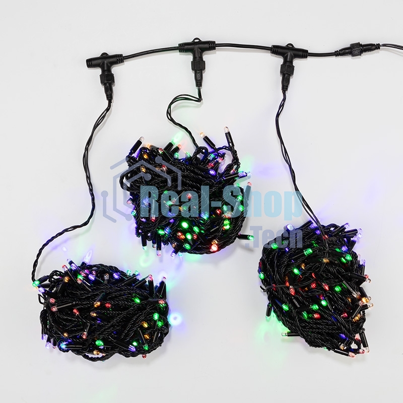 Гирлянда Neon-night LED ClipLight 24V, 3 нити по 20 м, свечение с динамикой, цвет диодов мульти