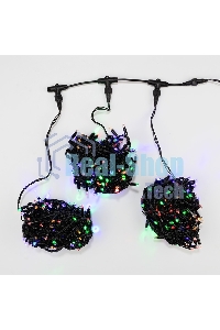 Гирлянда Neon-night LED ClipLight 24V, 3 нити по 20 м, свечение с динамикой, цвет диодов мульти